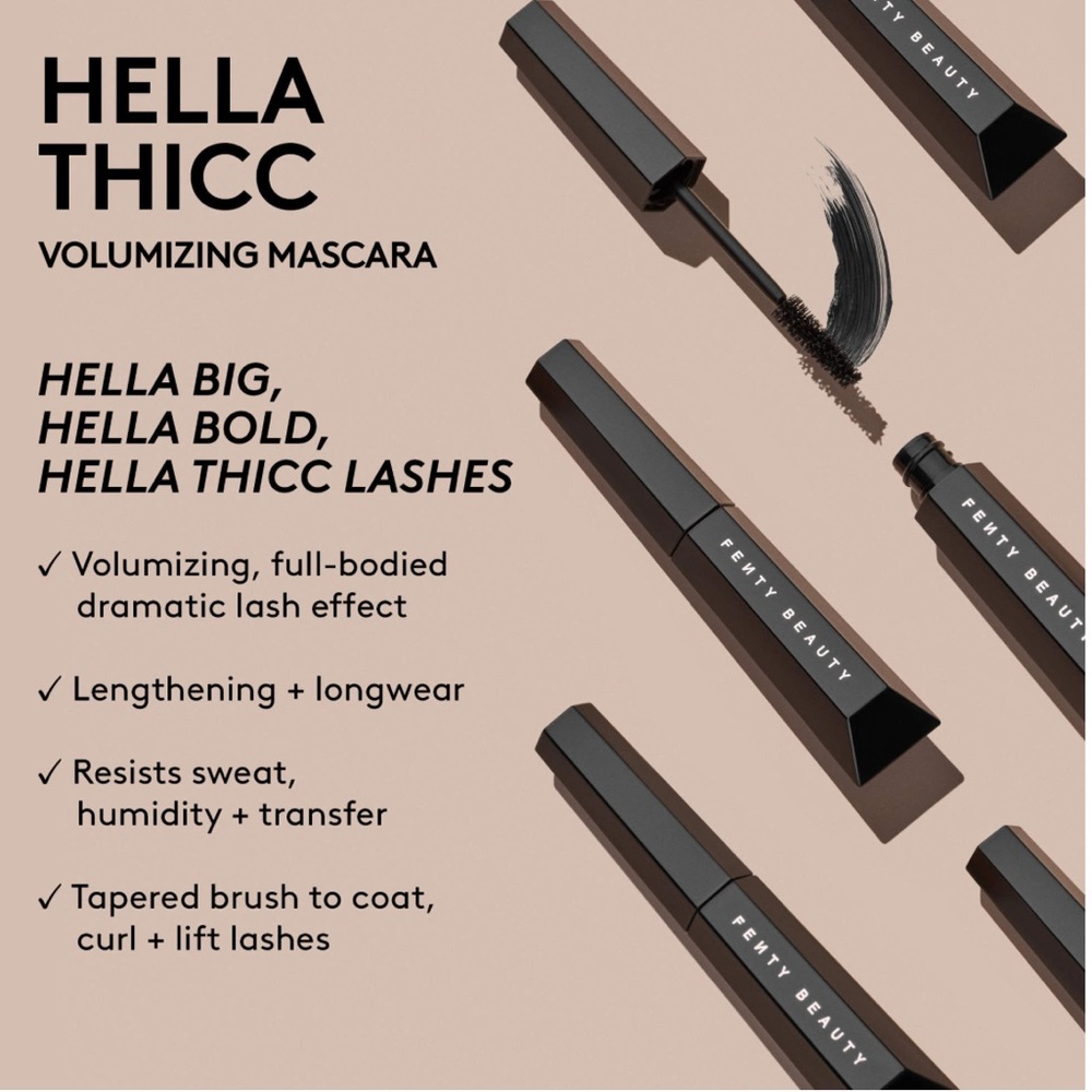 NEW Fenty Beauty Hella Thicc Black Mascara